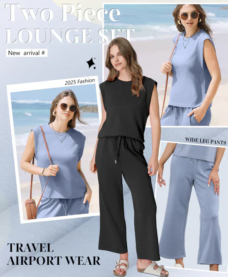 ๐2025 Hot Sale 49% OFF๐ฅ2025 New Women's Sleeveless Top & Wide-Leg Pants 2-Piece Set