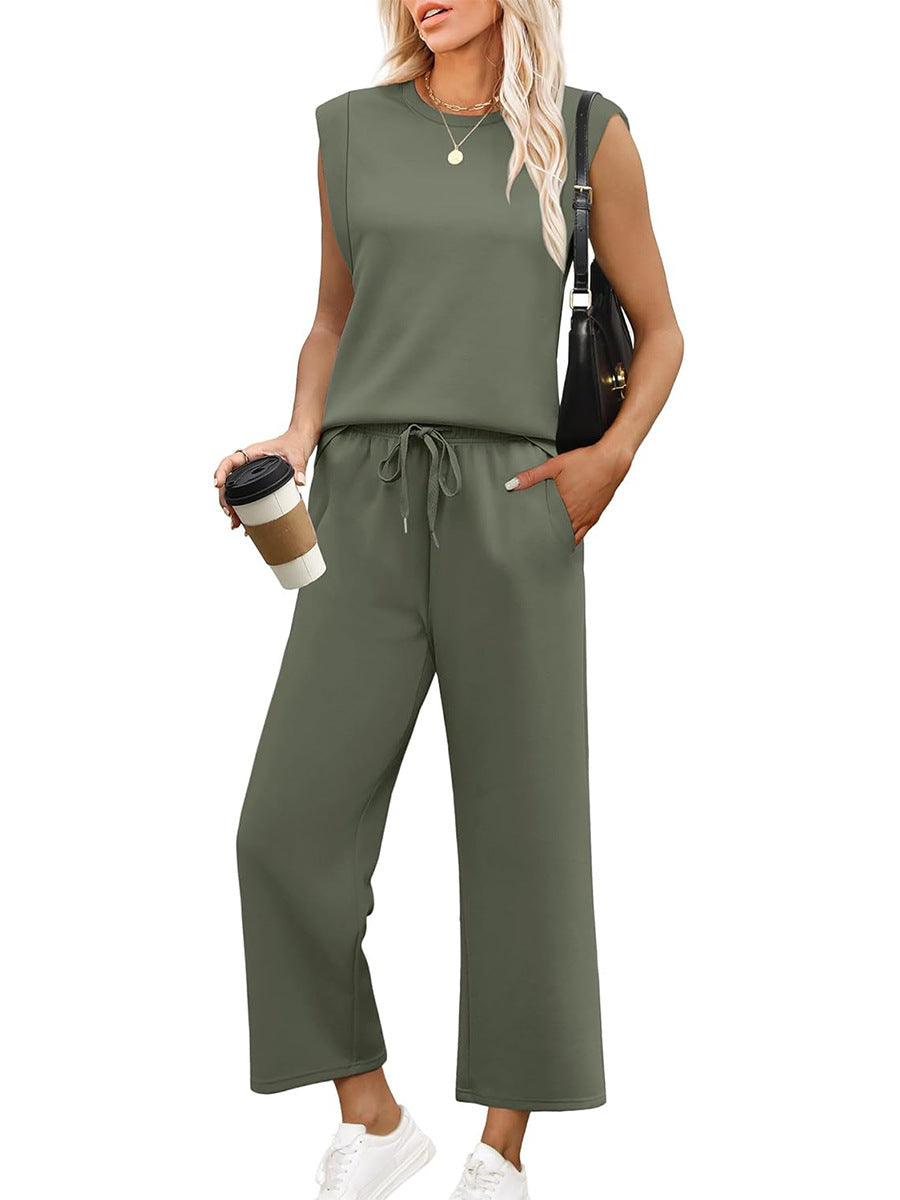 ๐2025 Hot Sale 49% OFF๐ฅ2025 New Women's Sleeveless Top & Wide-Leg Pants 2-Piece Set