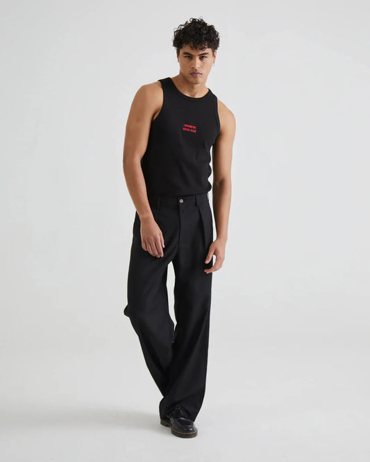 Stylish Black Pleated Trousers