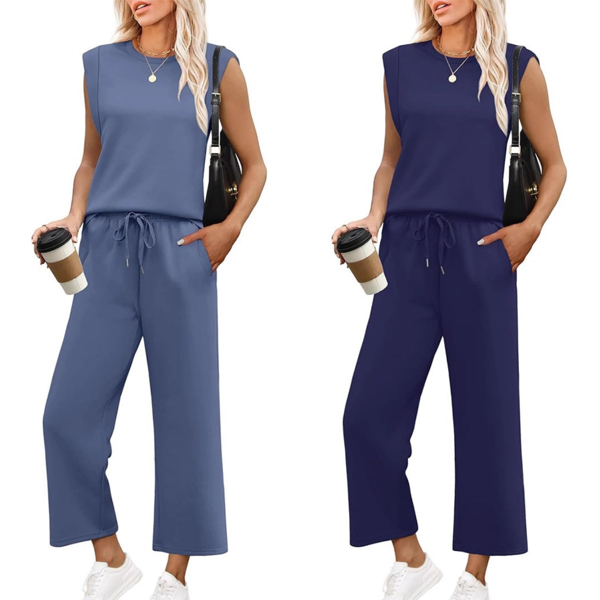 ๐2025 Hot Sale 49% OFF๐ฅ2025 New Women's Sleeveless Top & Wide-Leg Pants 2-Piece Set