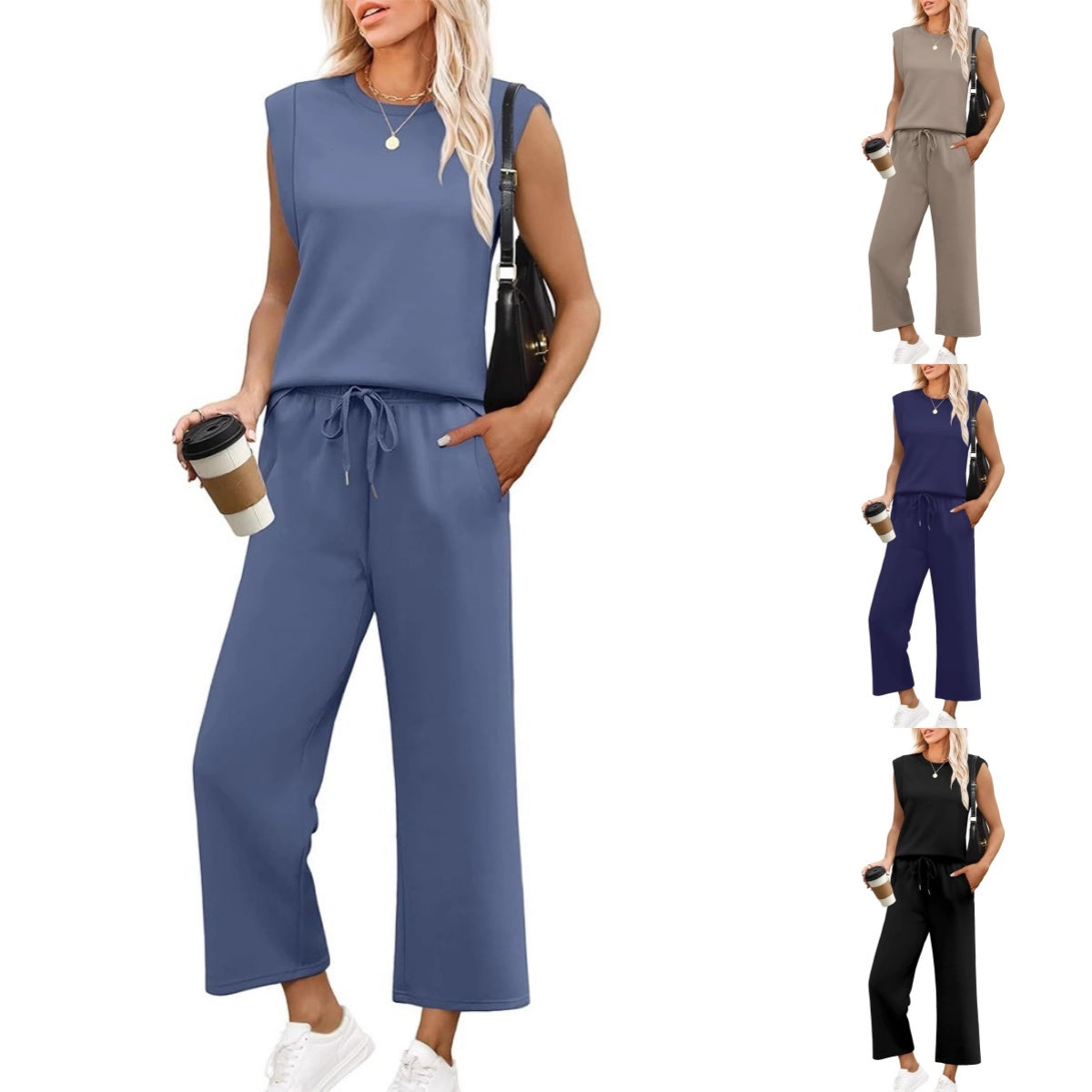 ๐2025 Hot Sale 49% OFF๐ฅ2025 New Women's Sleeveless Top & Wide-Leg Pants 2-Piece Set