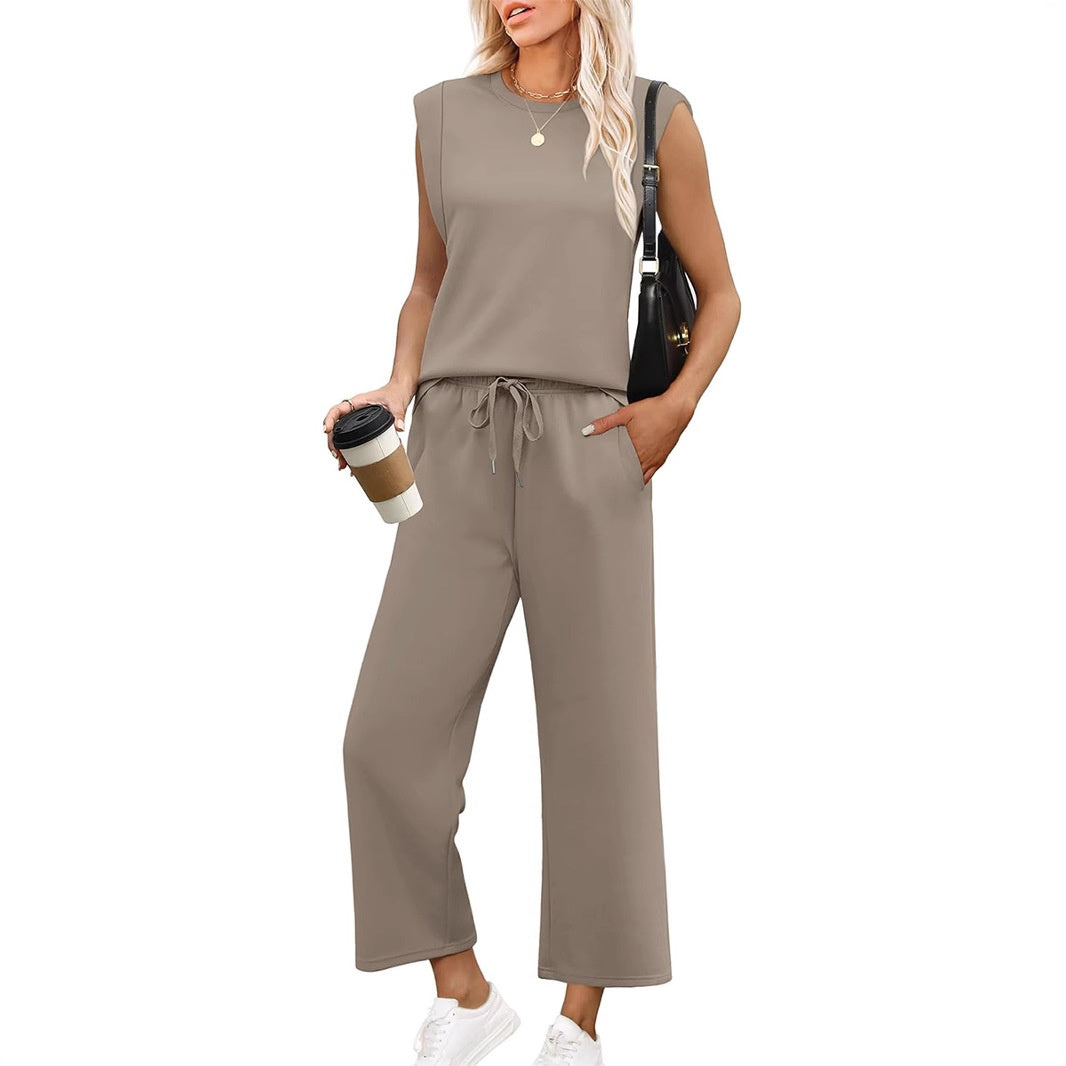 ๐2025 Hot Sale 49% OFF๐ฅ2025 New Women's Sleeveless Top & Wide-Leg Pants 2-Piece Set