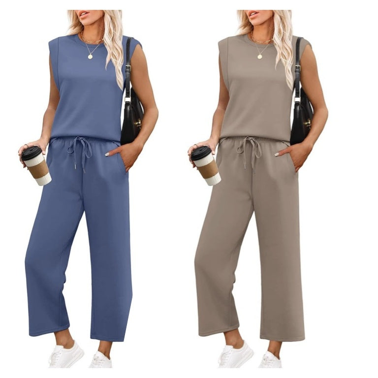 ๐2025 Hot Sale 49% OFF๐ฅ2025 New Women's Sleeveless Top & Wide-Leg Pants 2-Piece Set