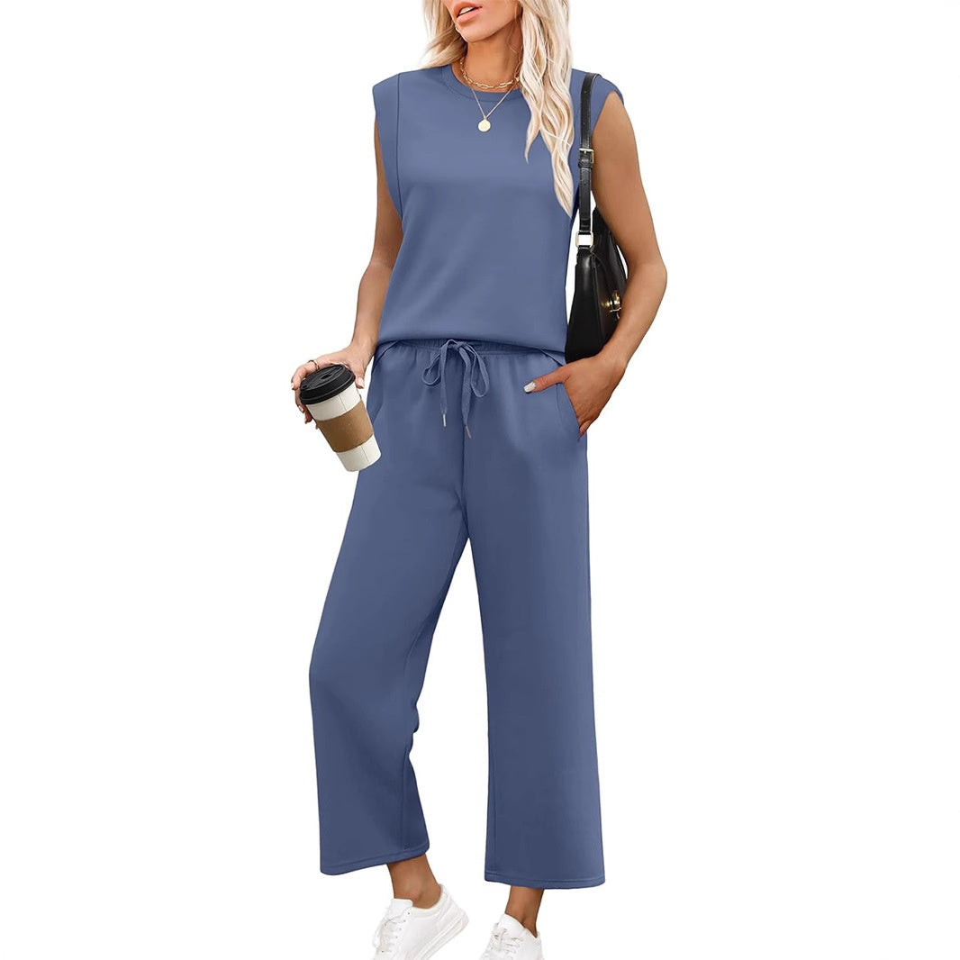 ๐2025 Hot Sale 49% OFF๐ฅ2025 New Women's Sleeveless Top & Wide-Leg Pants 2-Piece Set