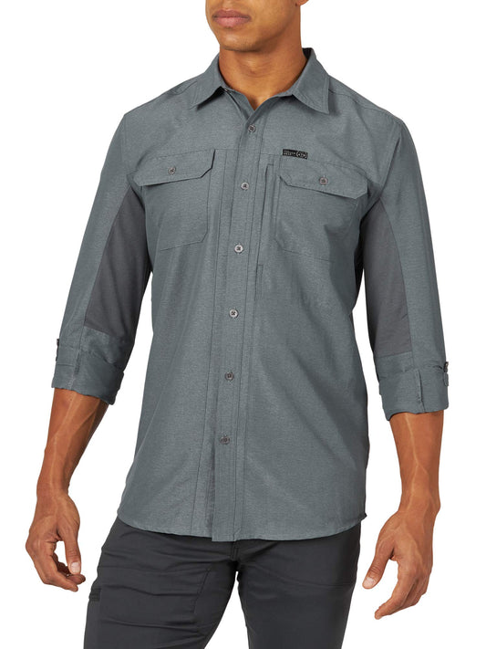 Wrangler Men's Long Sleeve Mixed Material Shirt