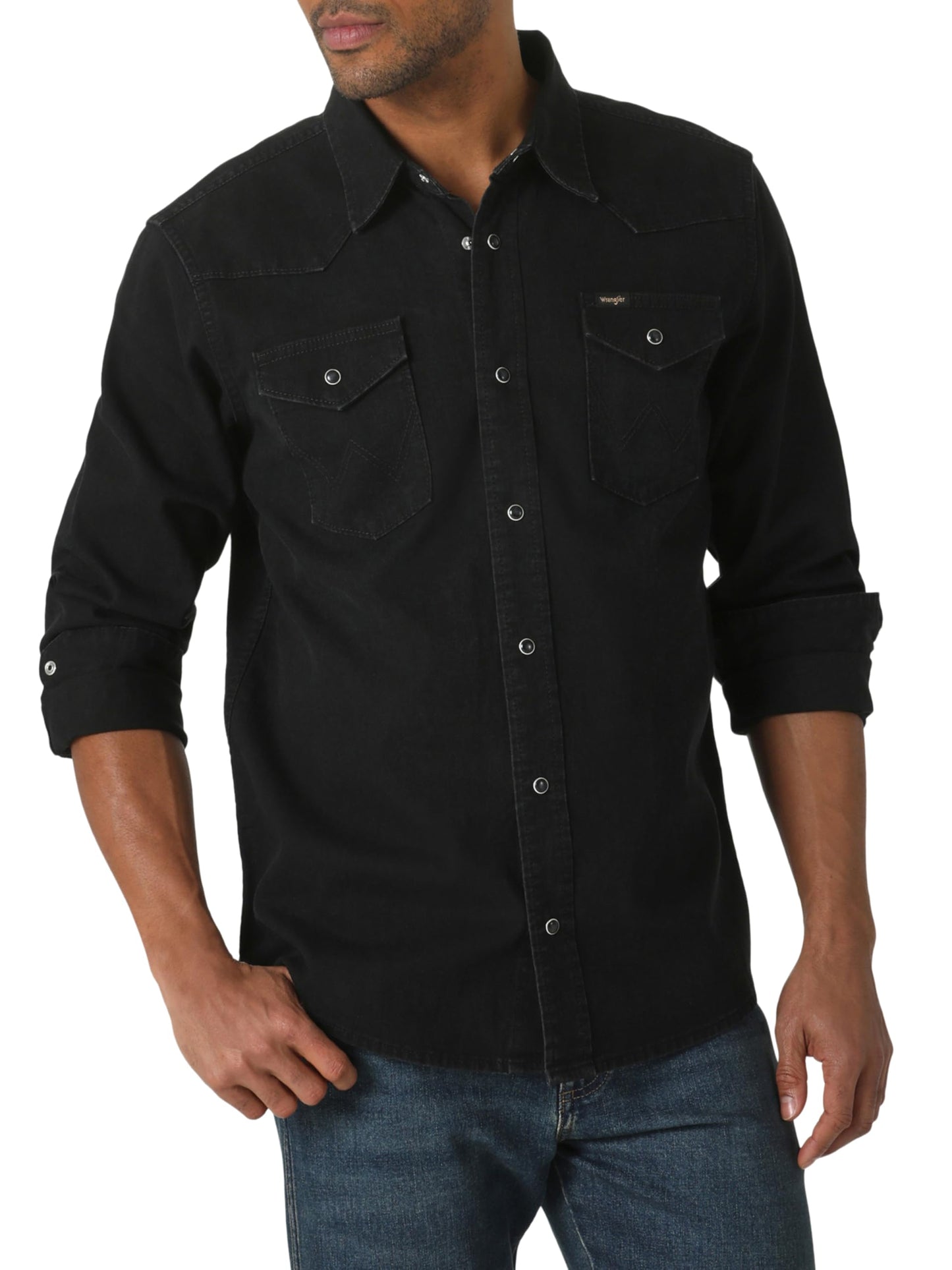 Men's Iconic Denim Regular Fit Snap Shirt