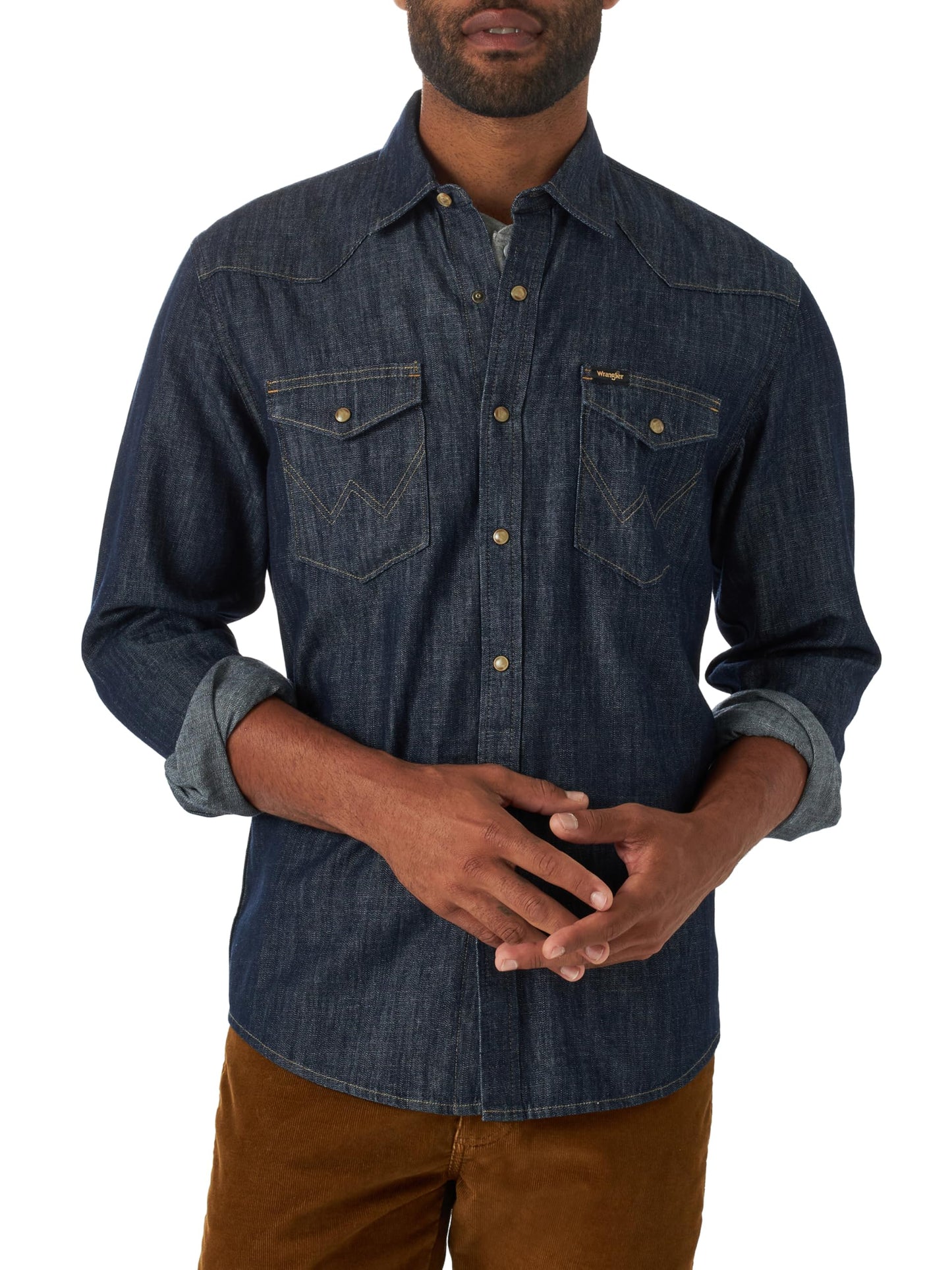 Men's Iconic Denim Regular Fit Snap Shirt
