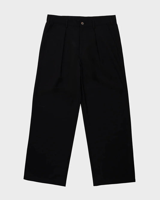 Stylish Black Pleated Trousers