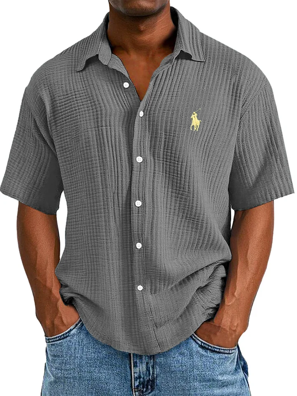 Cozy Textured Short Sleeve Shirt